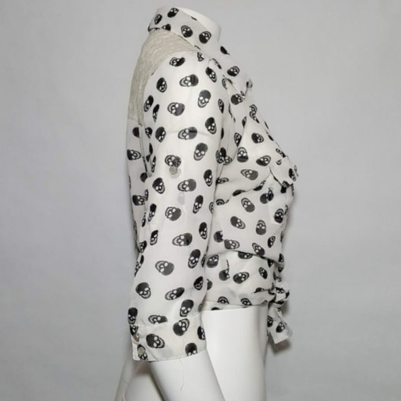 Vintage Bongo skull crop top Size M - Picture 4 of 12